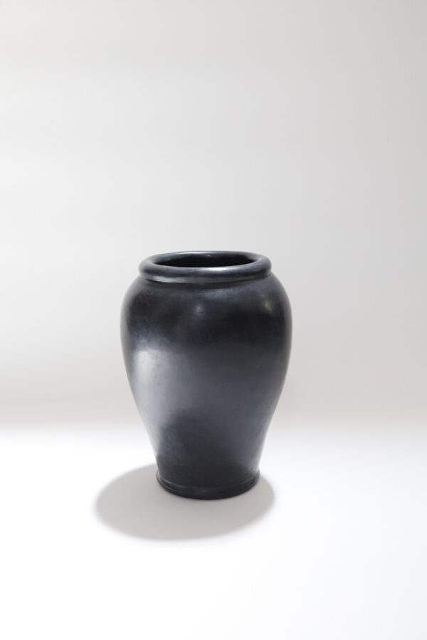 Medium Black Tadelakt Urn