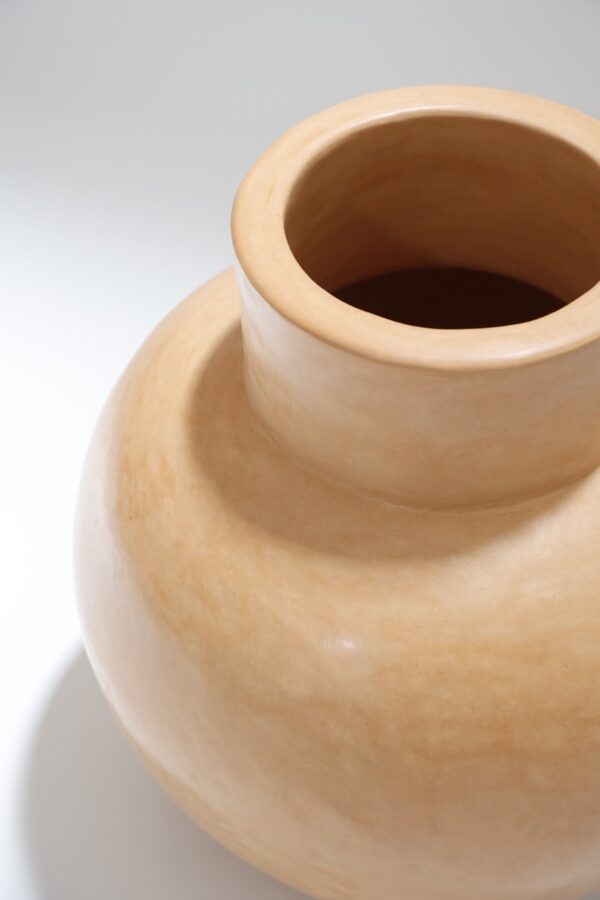 Large Peach Tadelakt Vase