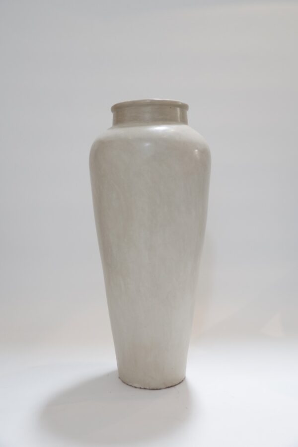 Tall Cream Tadelakt Urn