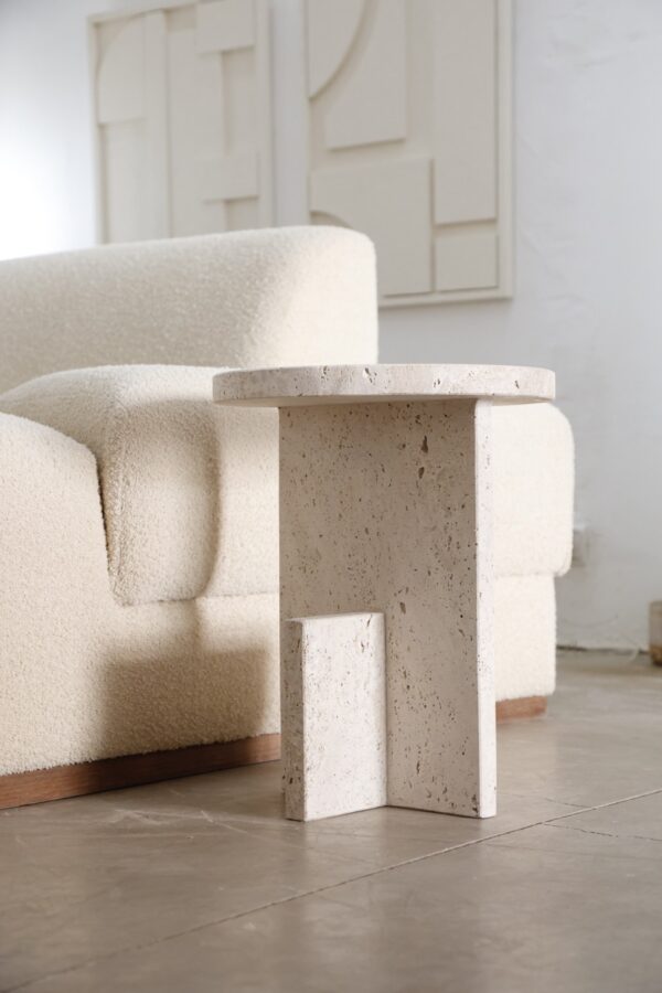 Travertine Side Table 2
