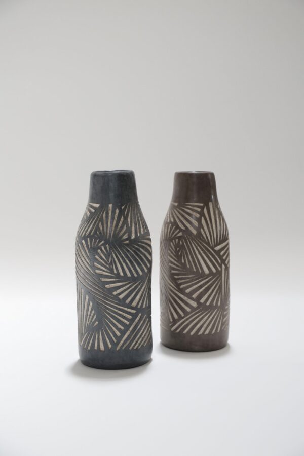 Etched Tadelakt Vase