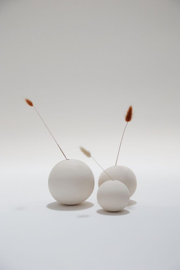 White Matte Decorative Balls (set of 3)