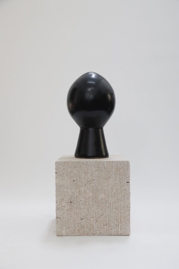 Black Tadelakt Slit Vase