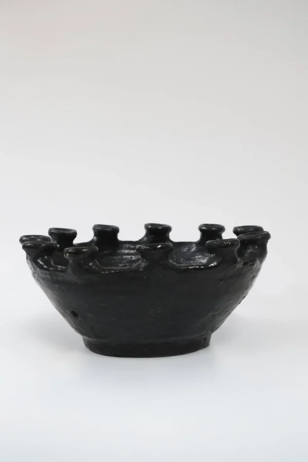 Black Tamegroute Candlestick Bowl