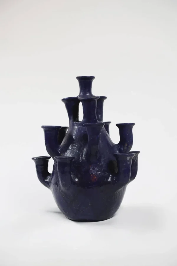 Blue Tamegroute Candle Holder