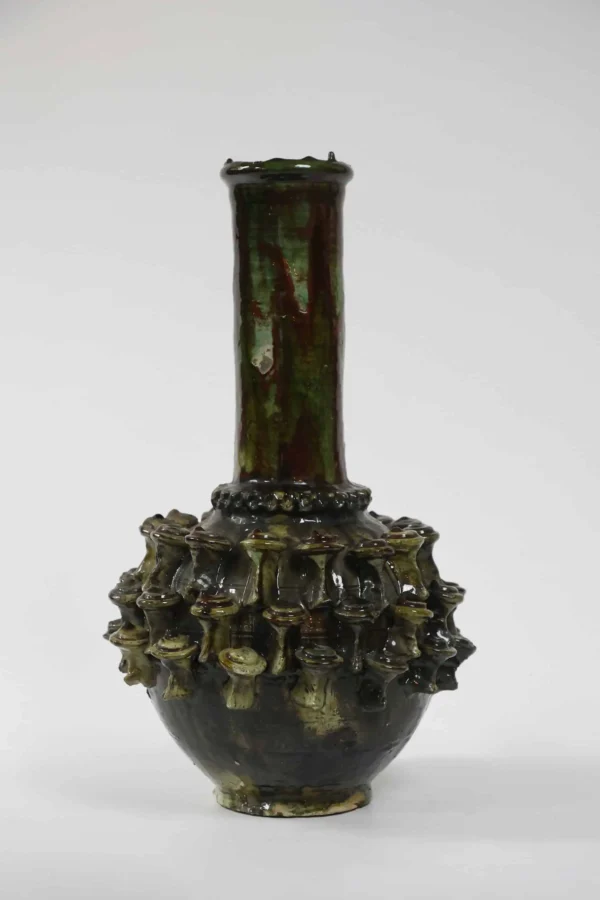 Green Embellished Tamegroute Bulb Vase