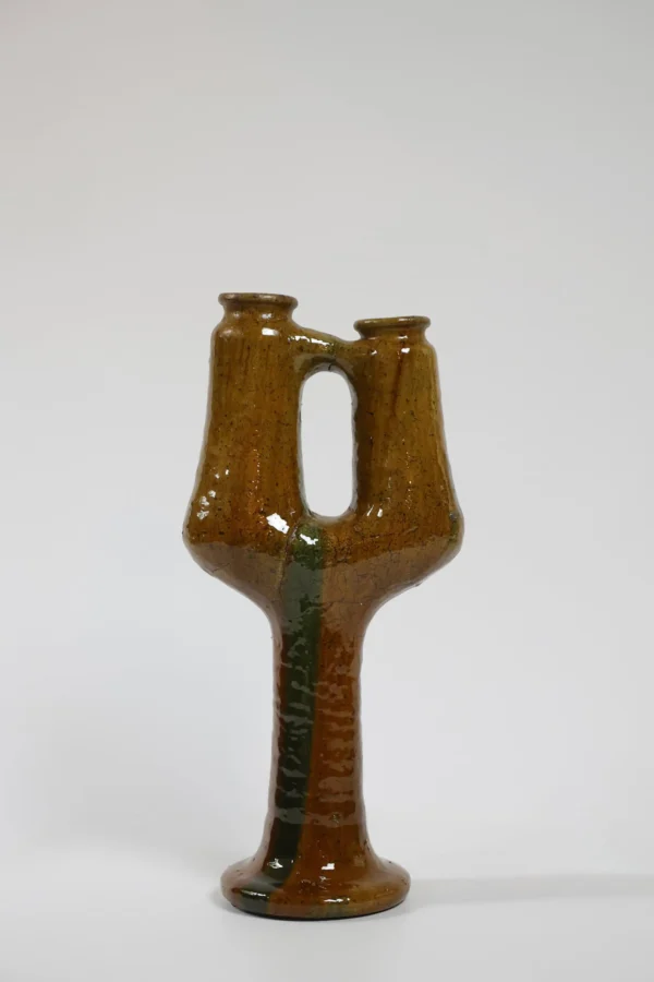 Ochre Tamegroute Duo Candlestick Holder