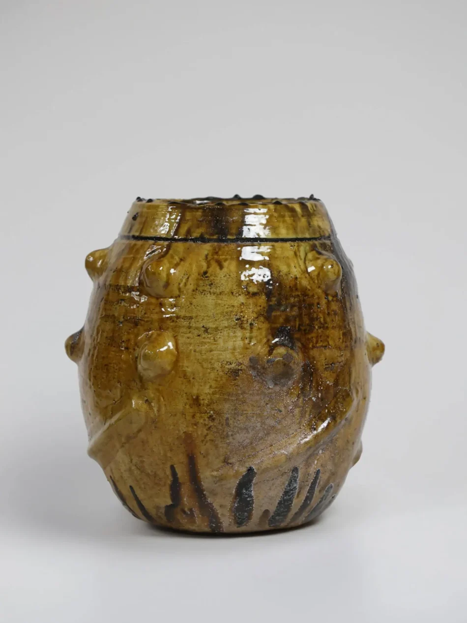 Ochre Tamegroute Vase with Spikes