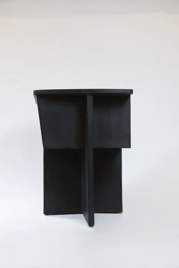 Square Armchair with Resin Stucco