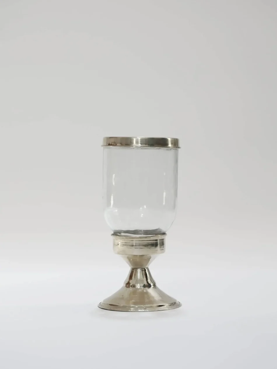 Metal and Glass Candle Holder