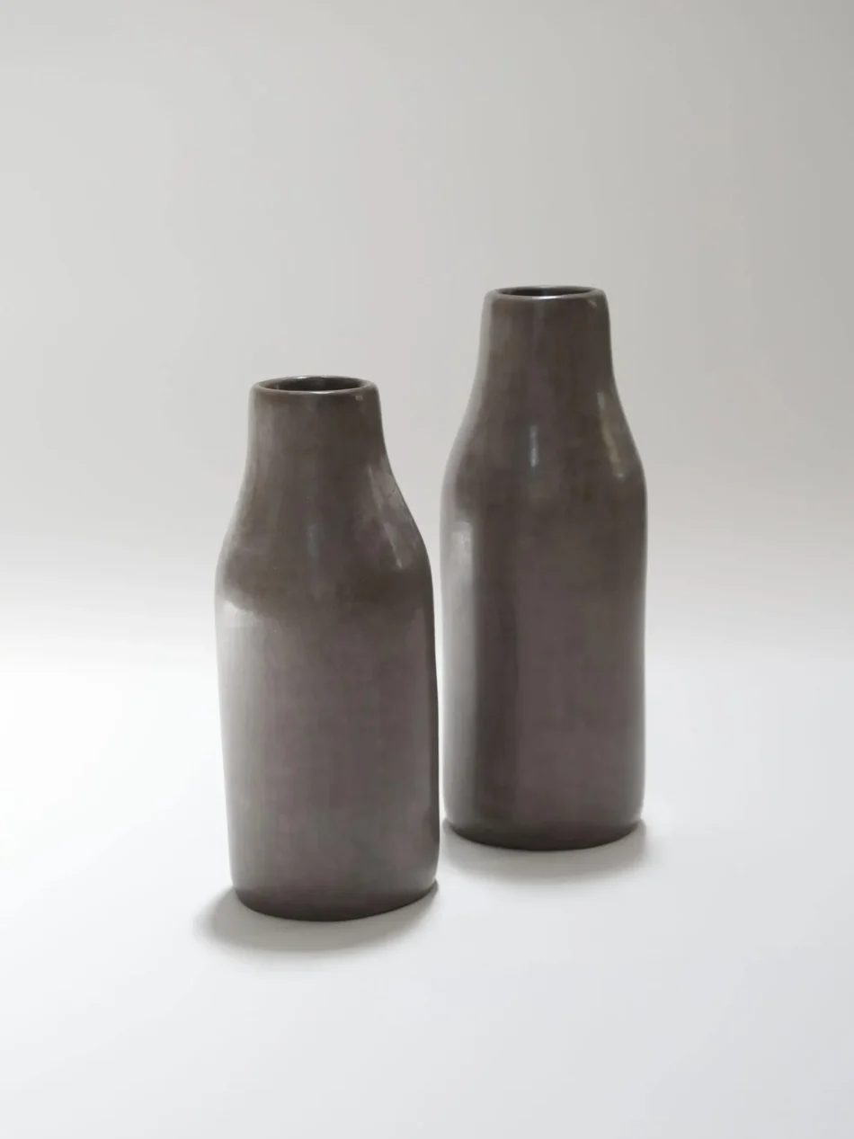 Taupe Tadelakt Vase 3
