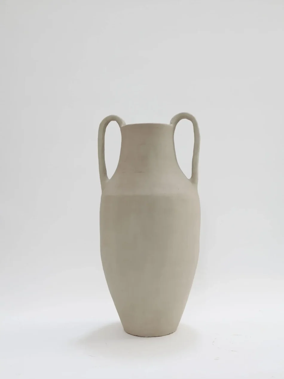 Large Matte Grey Wash Vase