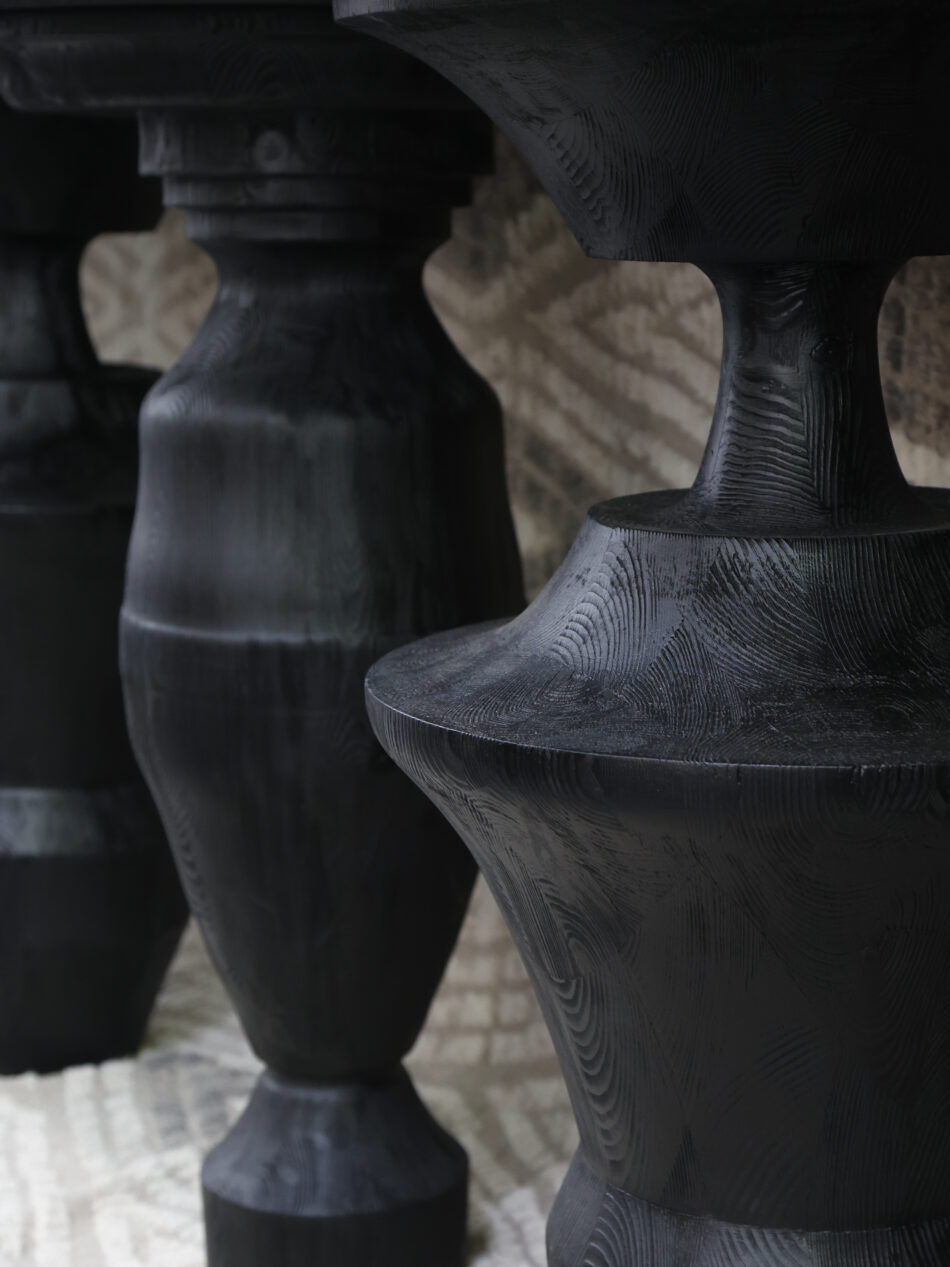 Black Wood Console Table