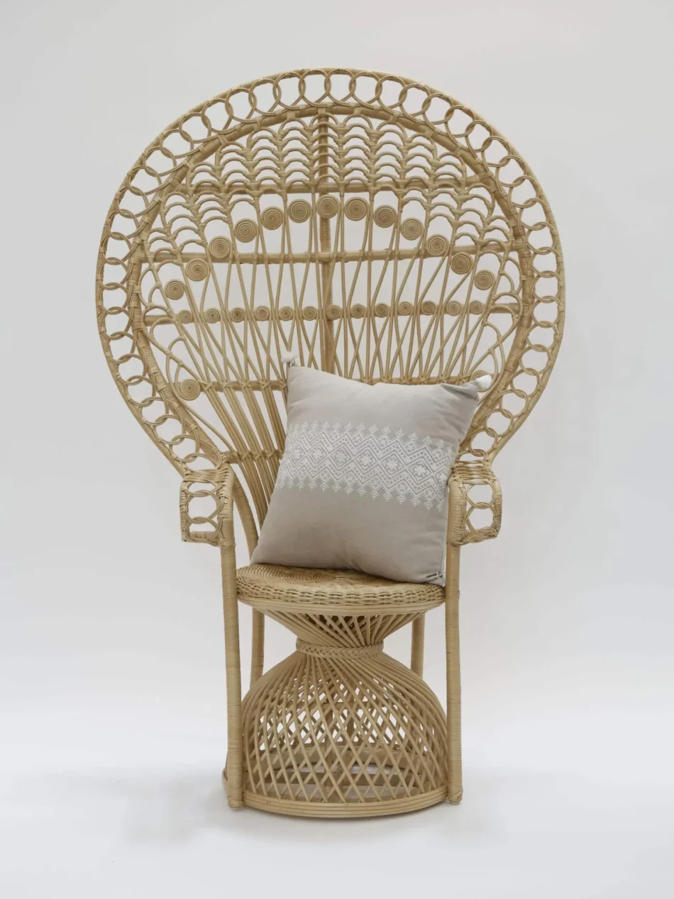 Handwoven Natural Rattan Peacock Chair